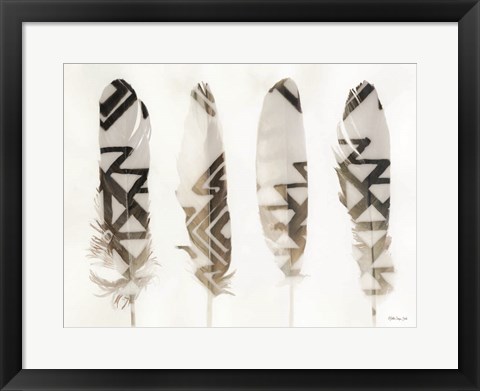 Framed Feathers 1 Print