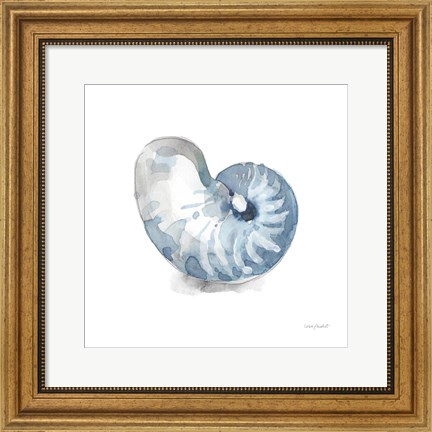 Framed Blue Escape Coastal 05 Print