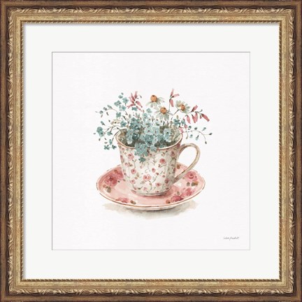 Framed Garden Tea 04 Print