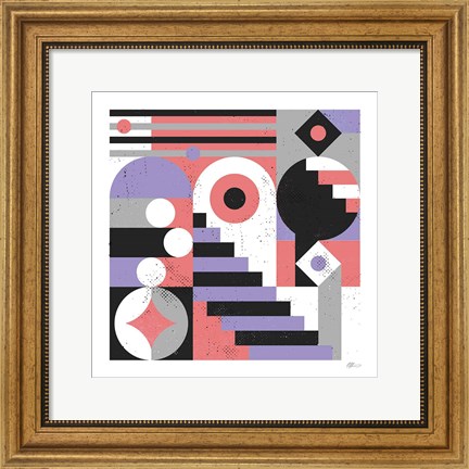 Framed Abstract Stairs Print