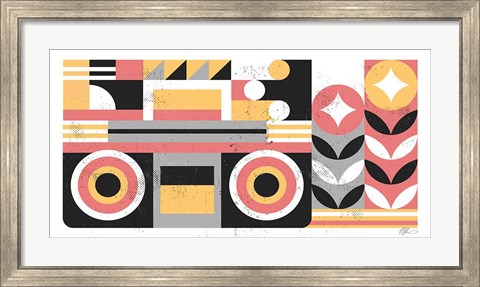 Framed Abstract Boombox Print