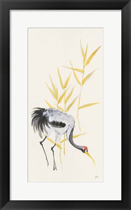 Framed Crane Reeds II Print