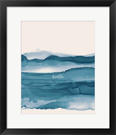 Framed Coastal Ink I Eventide Crop I Breathe Print