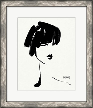 Framed Brush Portrait III Print