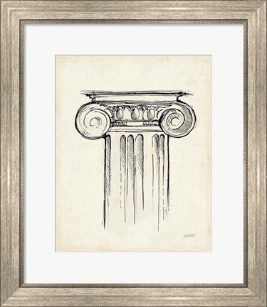 Framed Museum Sketches V Off White Print