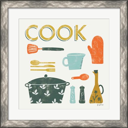 Framed Retro Kitchen III Print