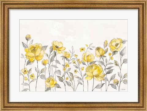 Framed Sunny Roses I No Words Print