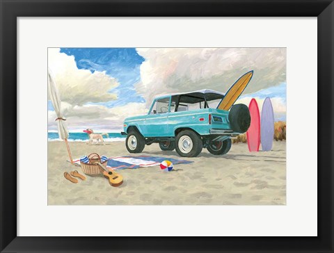 Framed Beach Ride I Print