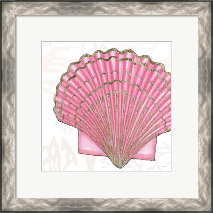 Framed Shimmering Shells V Print