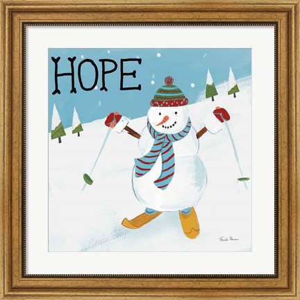 Framed Snowman Snowday V Print