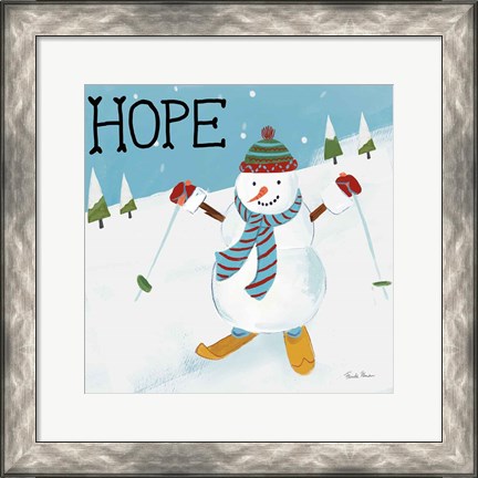 Framed Snowman Snowday V Print