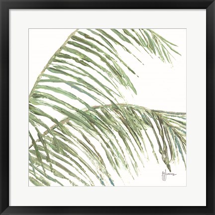 Framed Two Palm Fronds I Print