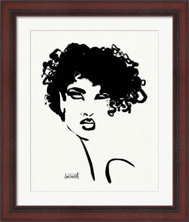 Framed Brush Portrait XI Print