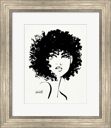 Framed Brush Portrait X Print