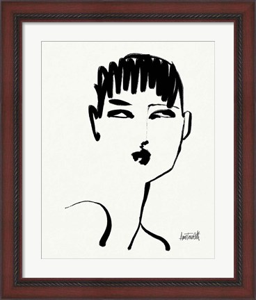 Framed Brush Portrait VII Print