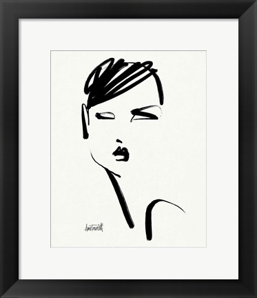 Framed Brush Portrait IV Print