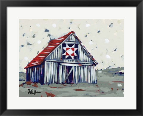 Framed Farm Pop Barn II-Quilt Print