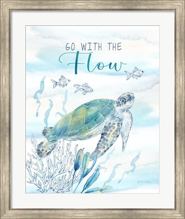 Framed Great Blue Sea XVII Print