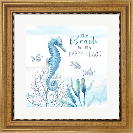 Framed Great Blue Sea XIX Print