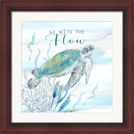 Framed Great Blue Sea XXI Print