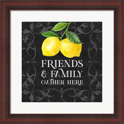 Framed Live with Zest sentiment II-Friends &amp; Family Print