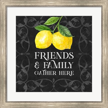 Framed Live with Zest sentiment II-Friends &amp; Family Print