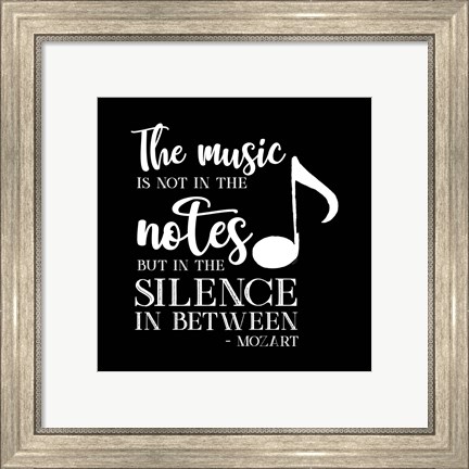 Framed Moved by Music black II-Mozart Print