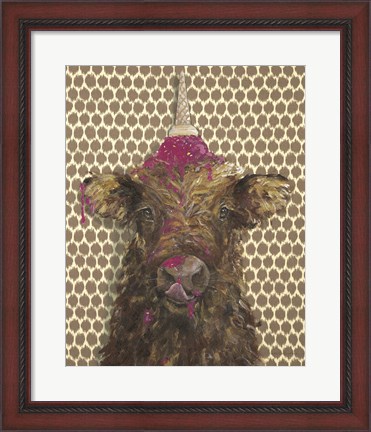 Framed Cow Lick Print