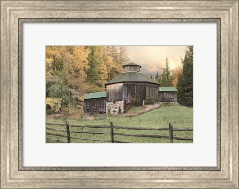 Framed Octagon Barn Print