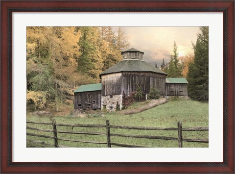 Framed Octagon Barn Print