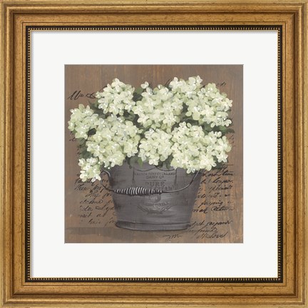 Framed Heavenly Hydrangeas II Print