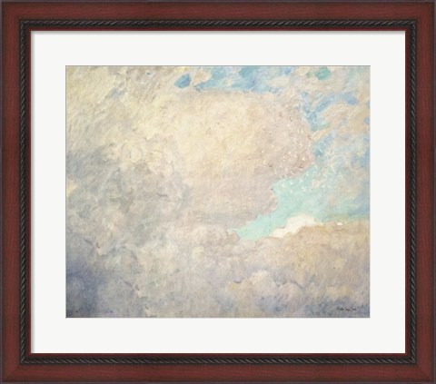 Framed White Clouds Blue Sky Print