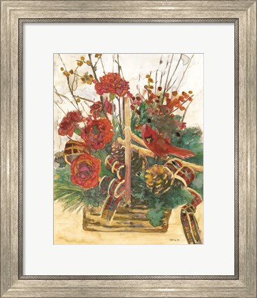 Framed Christmas Basket Print