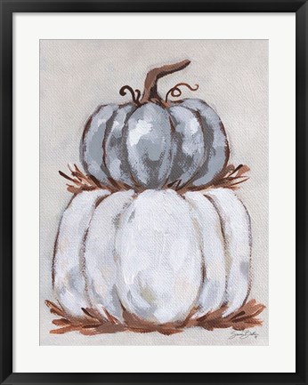 Framed Pumpkin Stack III Print