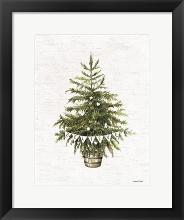 Framed Believe Christmas Tree Print