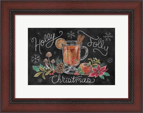 Framed Christmas Chalk VII Print