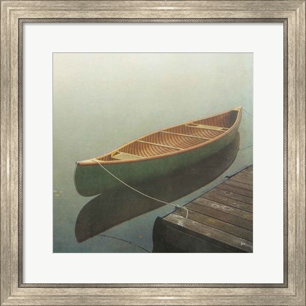 Framed Calm Waters Canoe II Print