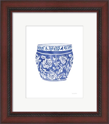 Framed Chinoiserie Vase IV Print