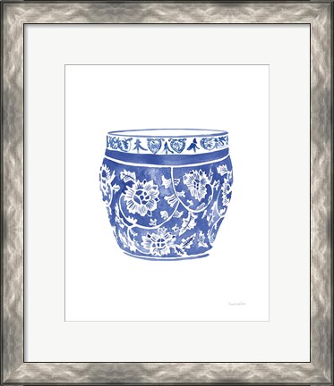 Framed Chinoiserie Vase IV Print