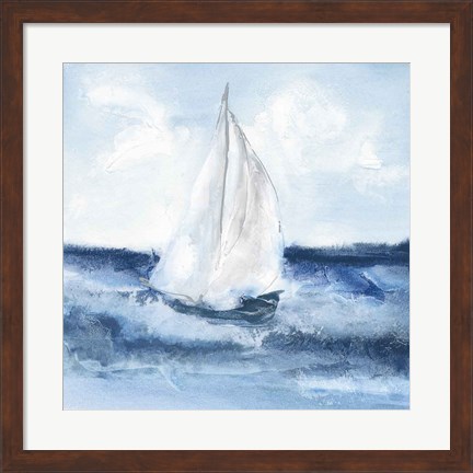 Framed Sailboats II Print