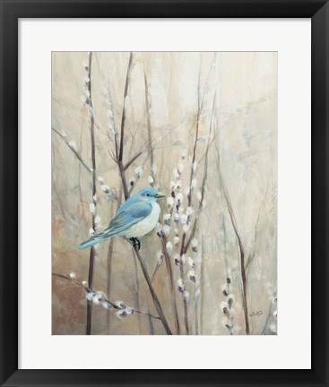 Framed Pretty Birds Neutral IV Crop Print