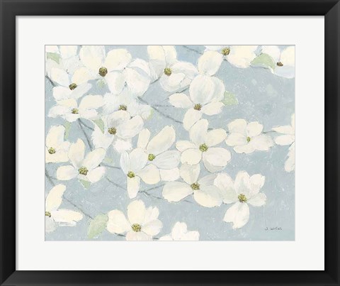 Framed Spring Dogwoods Blue Print