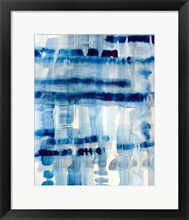 Framed Indigo Stripes No. 1 Print