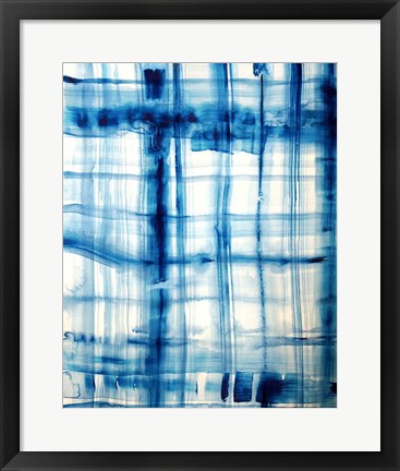 Framed Indigo Stripes No. 2 Print