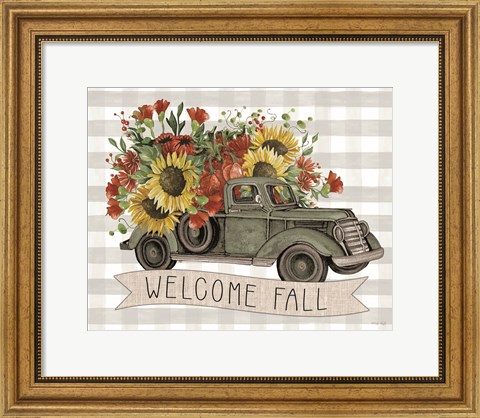 Framed Welcome Fall Truck Print