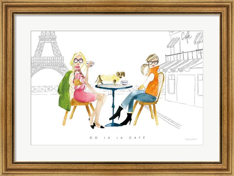 Framed Paris Girlfriends III v2 Print