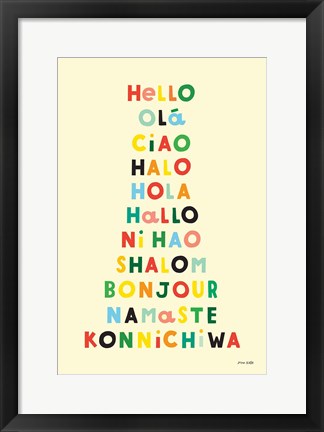 Framed Language of Hellos Yellow Print