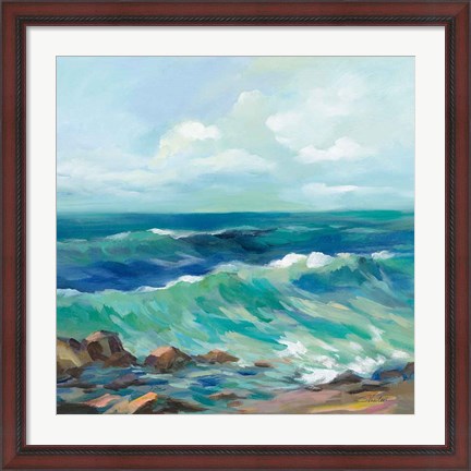 Framed Rocky Beach Print