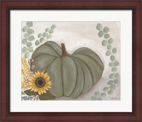 Framed Green Pumpkin Print