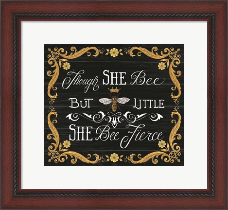 Framed She Bee Fierce Print